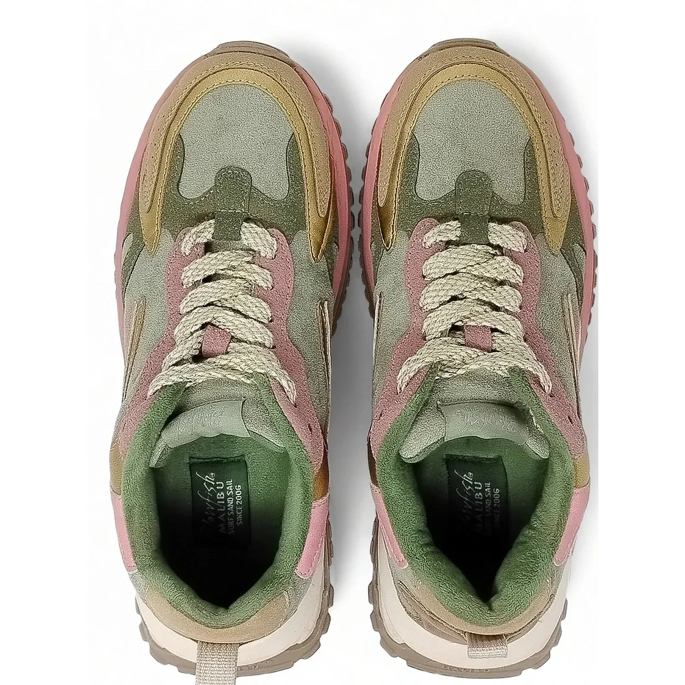 Blowfish Malibu Women Size 7.5 Suede Sneakers Streetwear Athleisure Runners